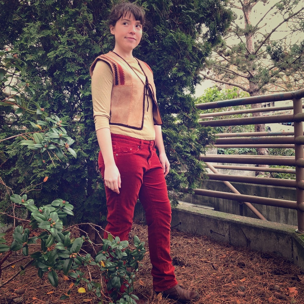 A Cropped Leather Vest